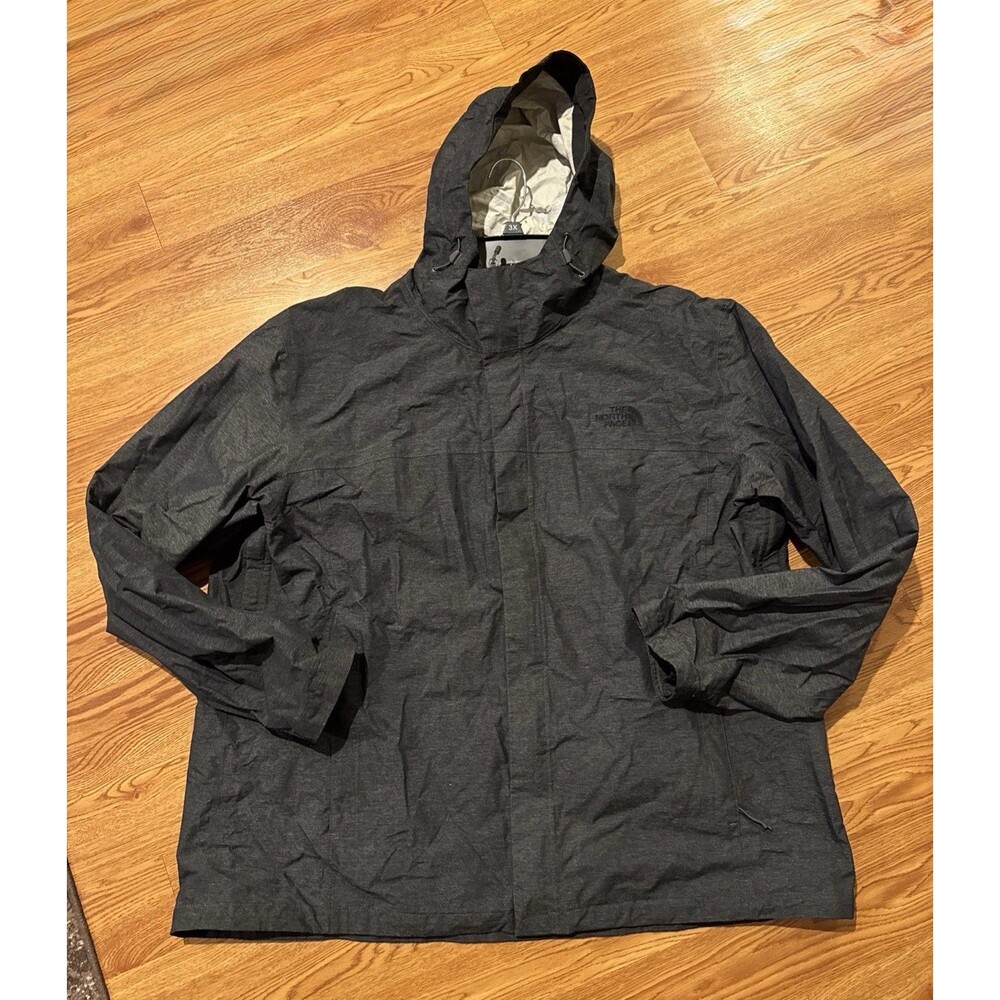 THE NORTH FACE Windbreaker Jacket 2XL Black The Stow Hooded Zip Outdoor Vented**